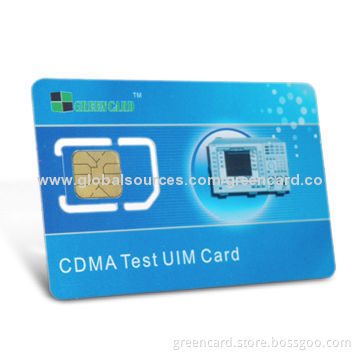 CDMA Test SIM Card with Working Frequency of 1 to 5MHz and High-performance IC